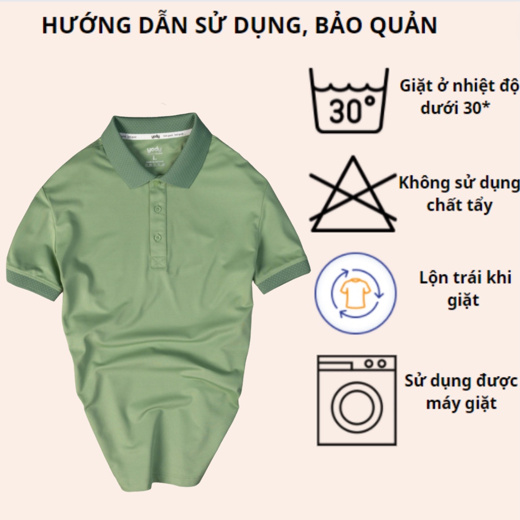 Áo thun Polo nam YODY cổ bẻ vải cá sấu Cotton xuất xịn,chuẩn form công sở APM5179