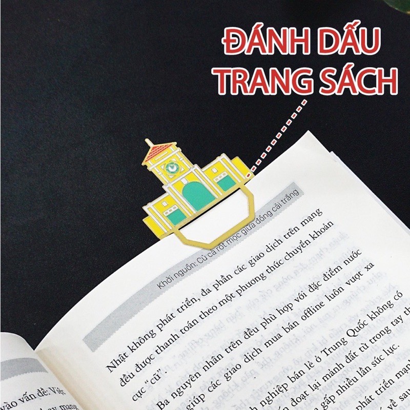 Bookmark đánh dấu trang sách hình ảnh lưu niệm Việt Nam chất liệu kim loại