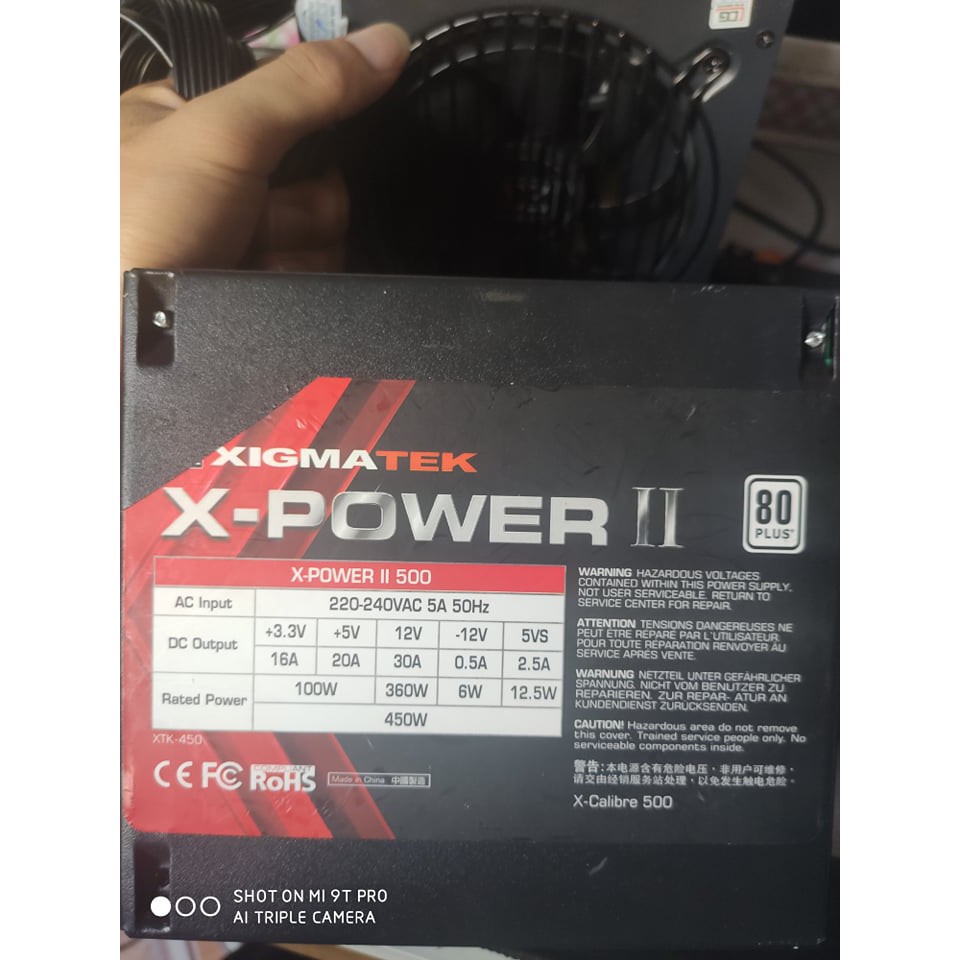 Nguồn máy tính Xigmatek X-power II 500w công suất thực