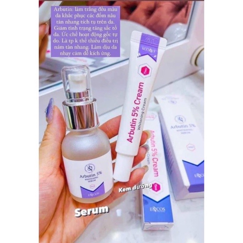 tinh chất Serum huyết thanh dưỡng da mờ thâm chống lão hoá ECOS ARBUTIN 5% Whitening