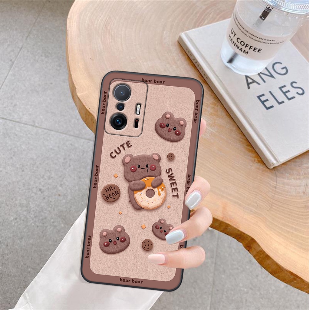Ốp lưng Xiaomi MI 11T / MI 11T PRO in hình Gấu nâu - hồng, Gấu Be@rick  cực CUTE, DỄ THƯƠNG
