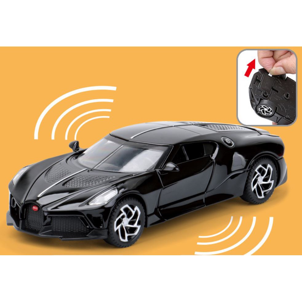 [Mã LIFE0503TOYS1 giảm 10% đơn 150k] Xe mô hình kim loại Bugatti Black Dragon King tỷ lệ 1:32