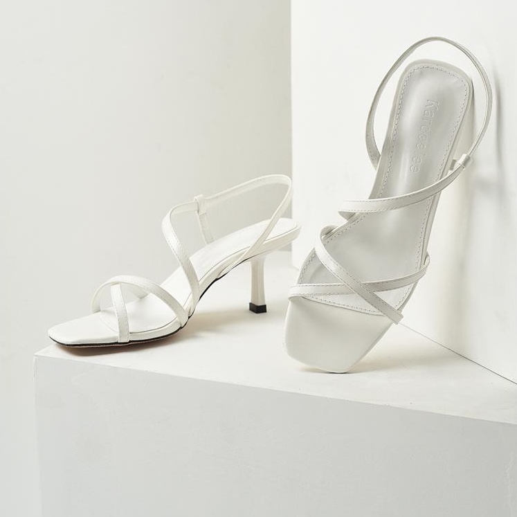 Sandal Cao Gót 7cm, Gót Nhọn Chữ X Dáng Hàn Hot Trend TTS20