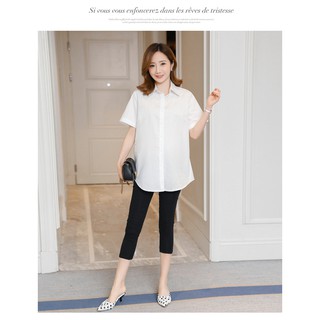 Áo bầu hè thu sơ mi công sở AB1268