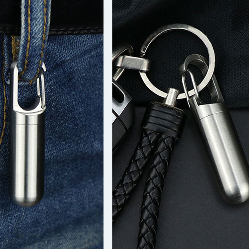 [Hàng mới về] Hộp đựng thuốc mini bằng thép không gỉ chống thấm nước tiện lợi khi đi du lịch