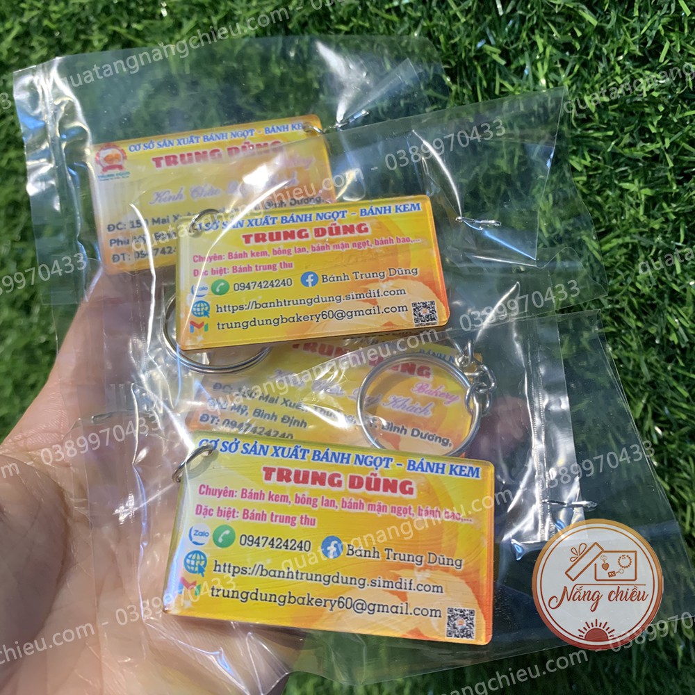 Móc khóa in logo thương hiệu theo yêu cầu
