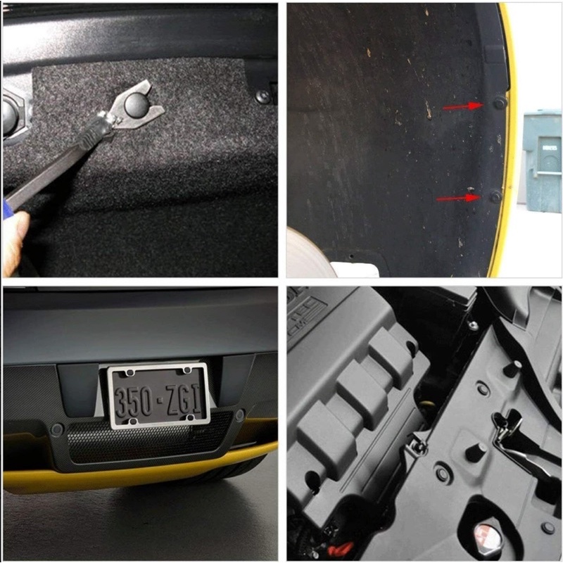 Set 50 chiếc vít nhựa, chốt nhựa răng cưa loại 8mm bắt nhiều vị trí trên xe  - Future Autoparts