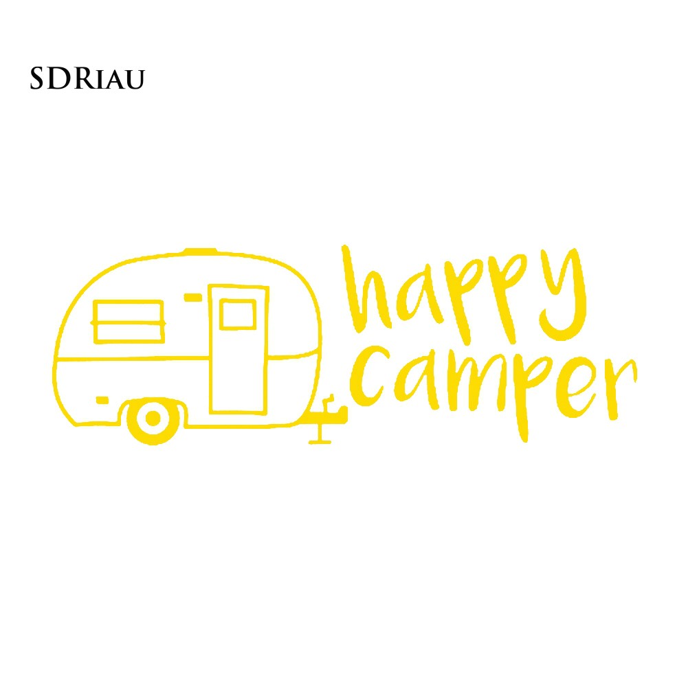 Decal dán trang trí " Happy Camping " cho xe hơi / xe tải
