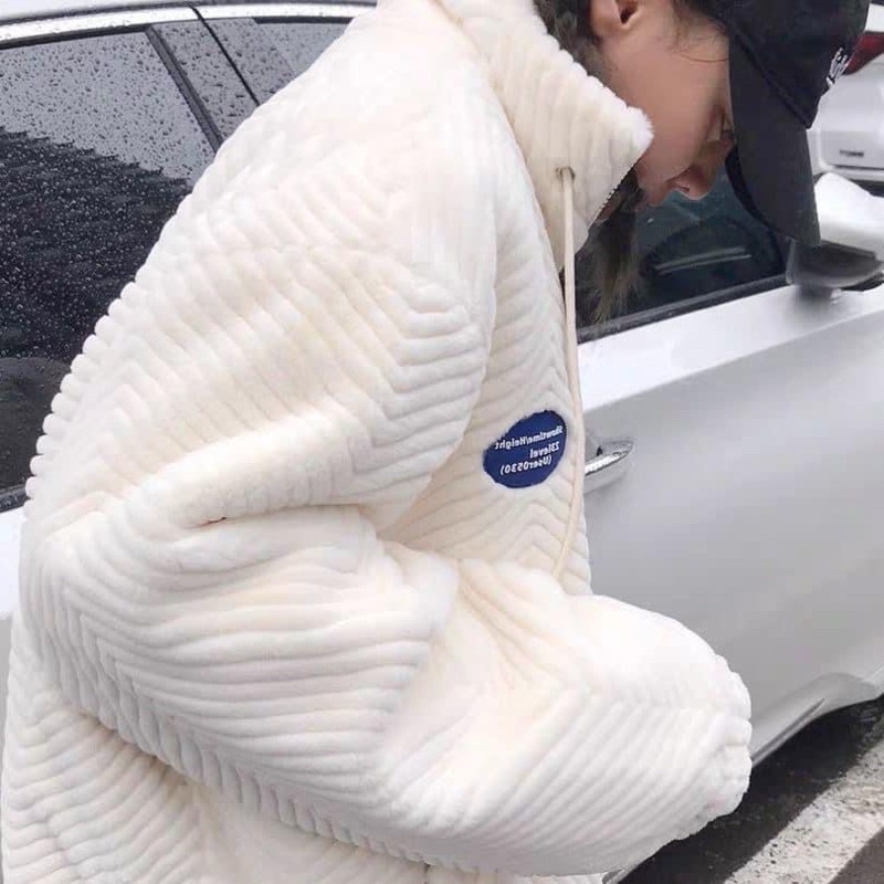 Áo khoác lông nhung trần bông