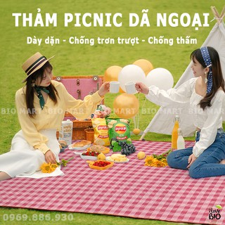 Thảm dã ngoại chống nước kẻ sọc picnic chống thấm nước gấp gọn tiện lợi kích thước lựa chọn - P013