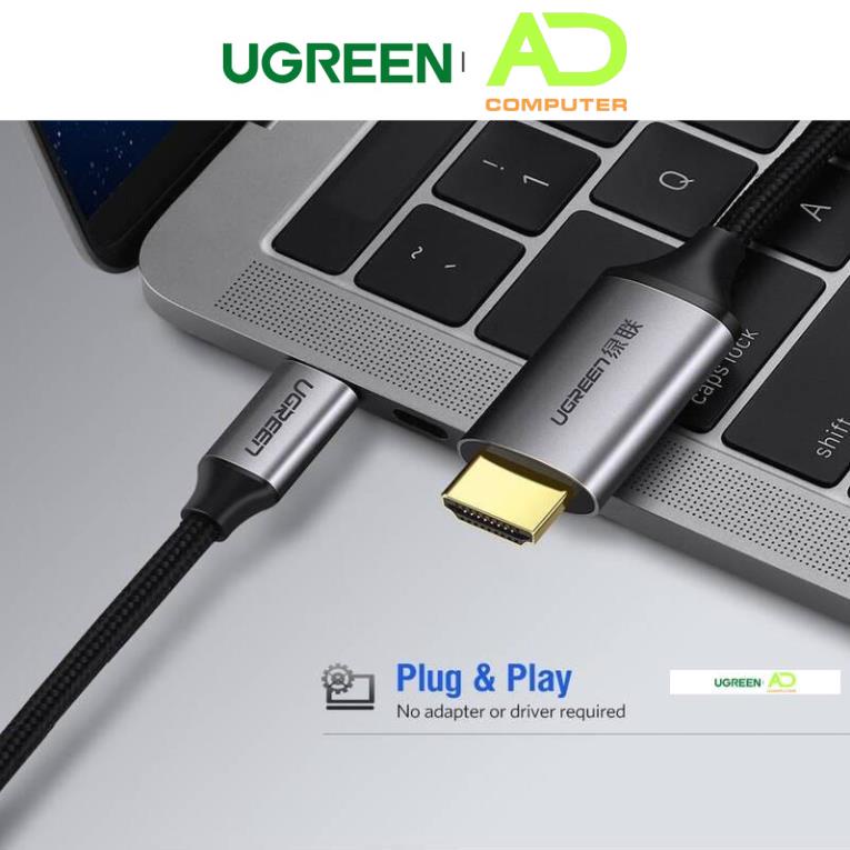 Cáp chuyển USB C sang HDMI dài1,5-2m cao cấp hỗ trợ 4K 2K UGREEN MM142 50570 MM141 50530