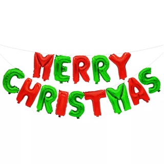 Bộ chữ merry christmas trộn màu xanh đỏ