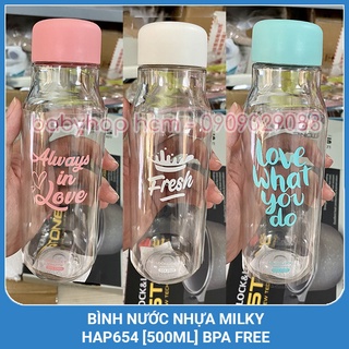 Bình nước lock&lock milky dung tích 500ml nhựa pet bpa free hap654 - trucanhsg