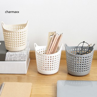 Giỏ đựng đồ dùng mini để bàn thiết kế đục lỗ độc đáo tiện dụng