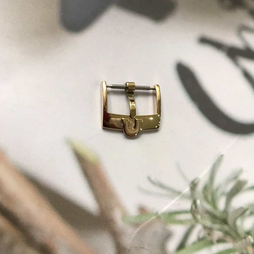 Khoá đồng hồ OMEGA cao cấp dập Logo nổi chất liệu thép không gỉ size 16 18 mm