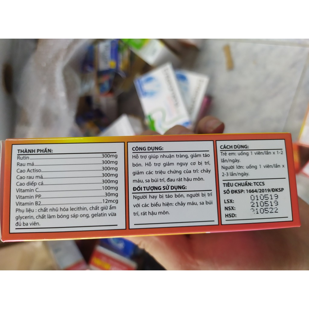 RUTIN - C rau má hỗ trợ điều trị viêm loét miệng, xuất huyết, chảy máu, trĩ ngoại trĩ nội