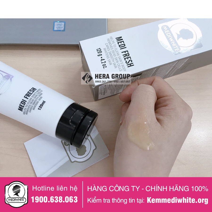 Kem Tẩy Tế Bào Chết Medi White Chính Hãng - Medi Fresh - Kem Tẩy Tế Bào Chết Sáng Da Medi White - Hàng Công Ty