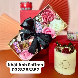 [23x11x7 SỈ 20K] Hộp quà tặng 20/10 hộp đựng quà hộp hoa sáp mĩ phẩm 2 ngăn mica dài (không hoa)