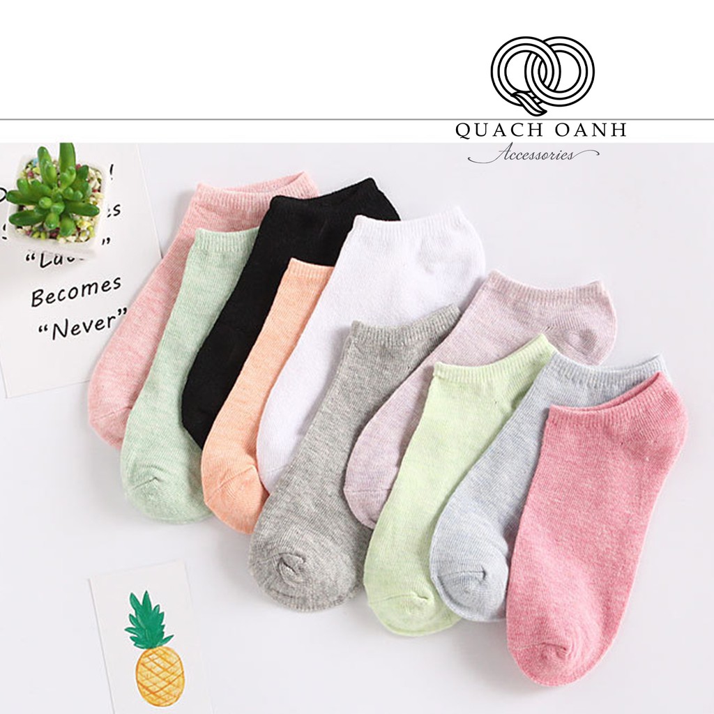 Tất vớ trơn cổ ngắn nhiều màu kiểu dáng trẻ trung - TT19