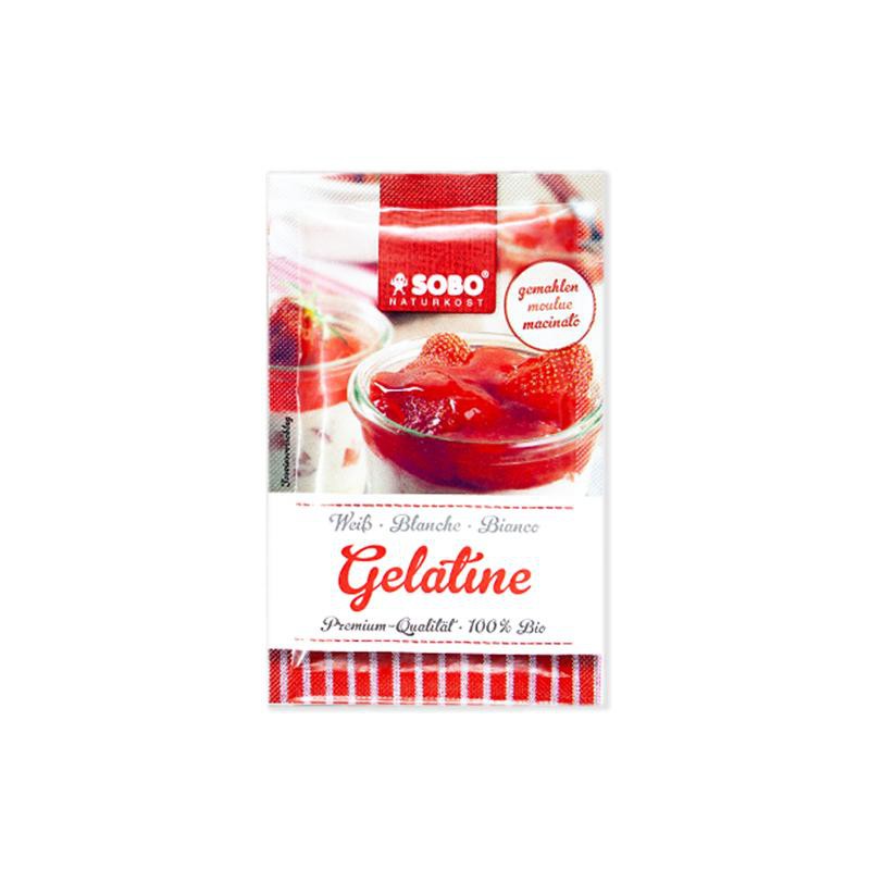 Bột Gelatine hữu cơ Sobo 9g làm pudding/cheescakes/panna cotta chanh dây/kẹo ngậm