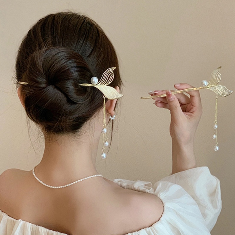 Trâm Cài Tóc Hình Đuôi Cá Đính Đá Sang Trọng