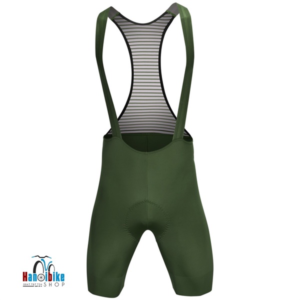 Quần bỉm yếm dây đeo xe đạp Darevie Color Bib Short cao cấp màu Xanh Rêu