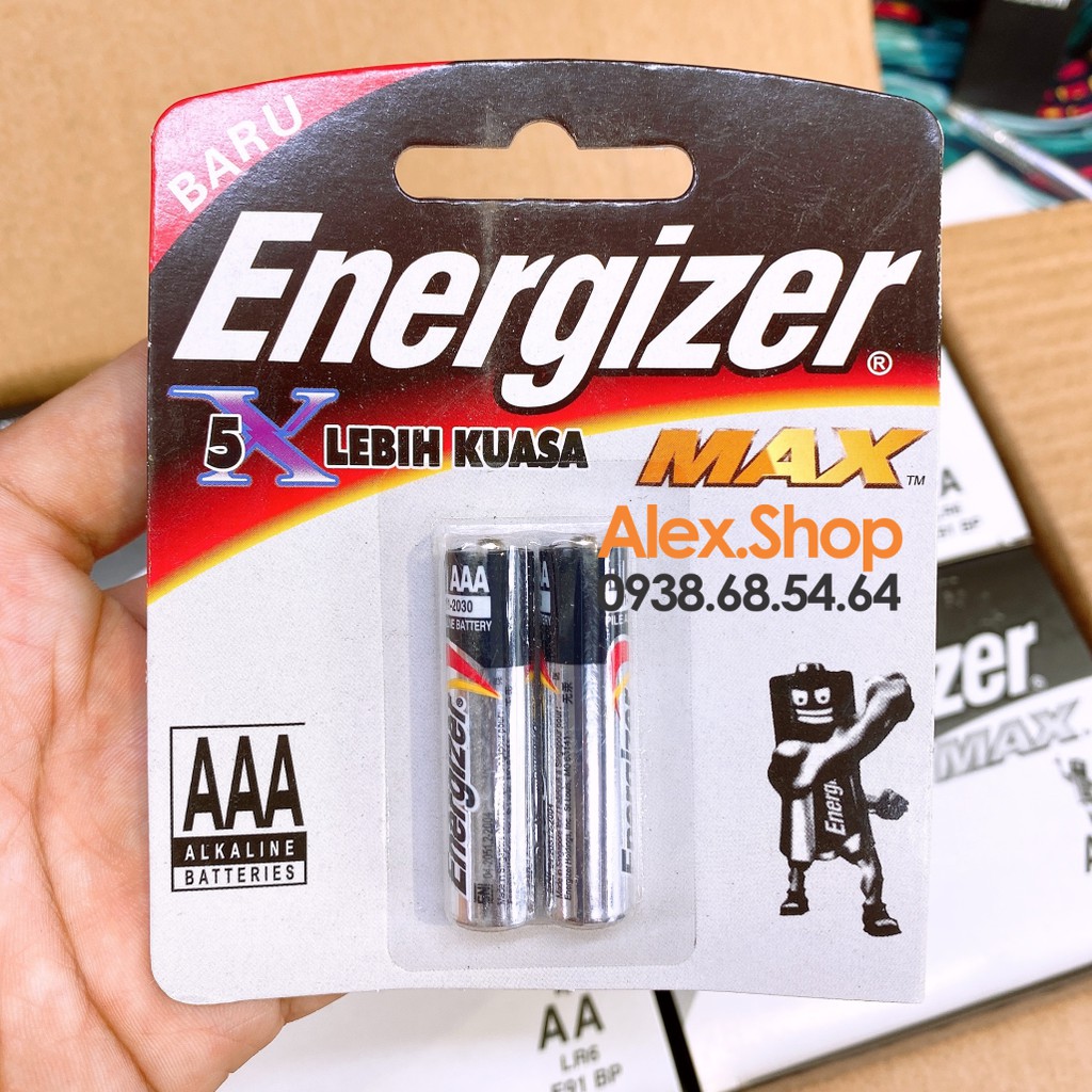 [Vỉ Giấy 2/4 Viên] Pin tiểu AA/AAA LR6/LR3 Max X5 Energizer Alkaline 1.5V