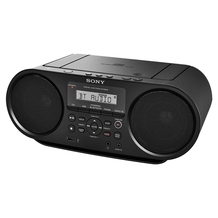 Máy Cassette Sony ZS-RS60BT CD Boombox Có Bluetooth - Hàng Chính Hãng