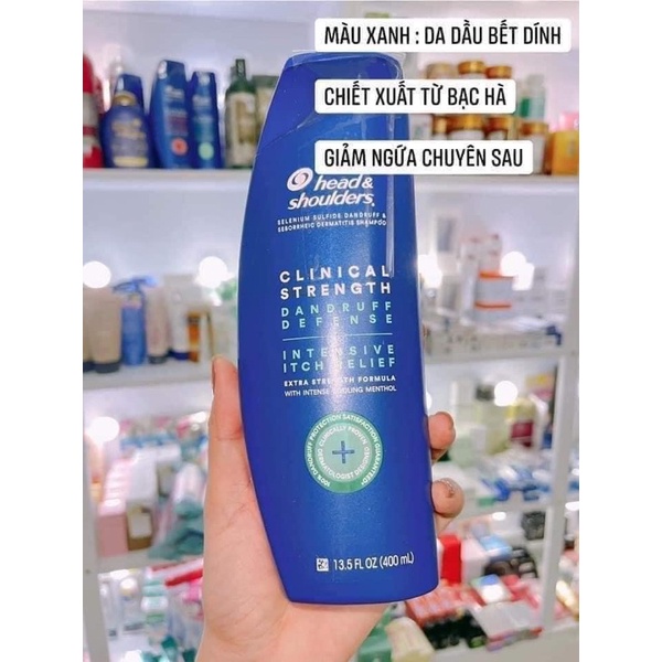 Head Shoulders Mỹ dầu gội dầu Clinical strength 400ML