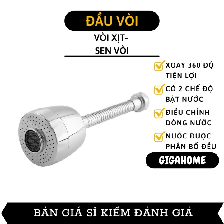 Vòi Nước GIGAHOME Đầu Nối Vòi Nước Tăng Áp Xoay 360 Độ Rửa Chén Bát 2 Chế Độ, Tiết Kiệm 8359