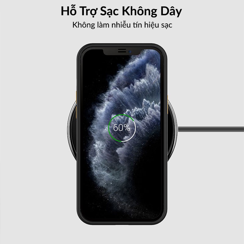 Ốp Lưng iPhone Likgus Lưng Trong Suốt Viền Màu Dùng Cho iPhone 12 Pro Max, 11 Pro Max, Đạt Tiêu Chuẩn Quân Đội