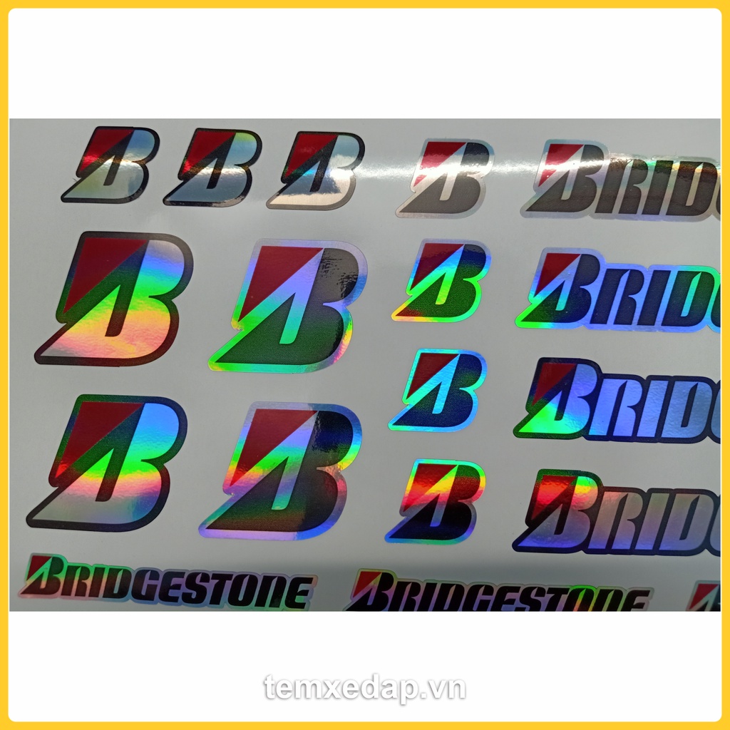 Tem decal 7 màu dán sườn xe đạp Bridgestone | Sticker 7 màu xe đạp | Decal 7 màu xe đạp | Tem 7 màu xe đạp | Temxedap.vn