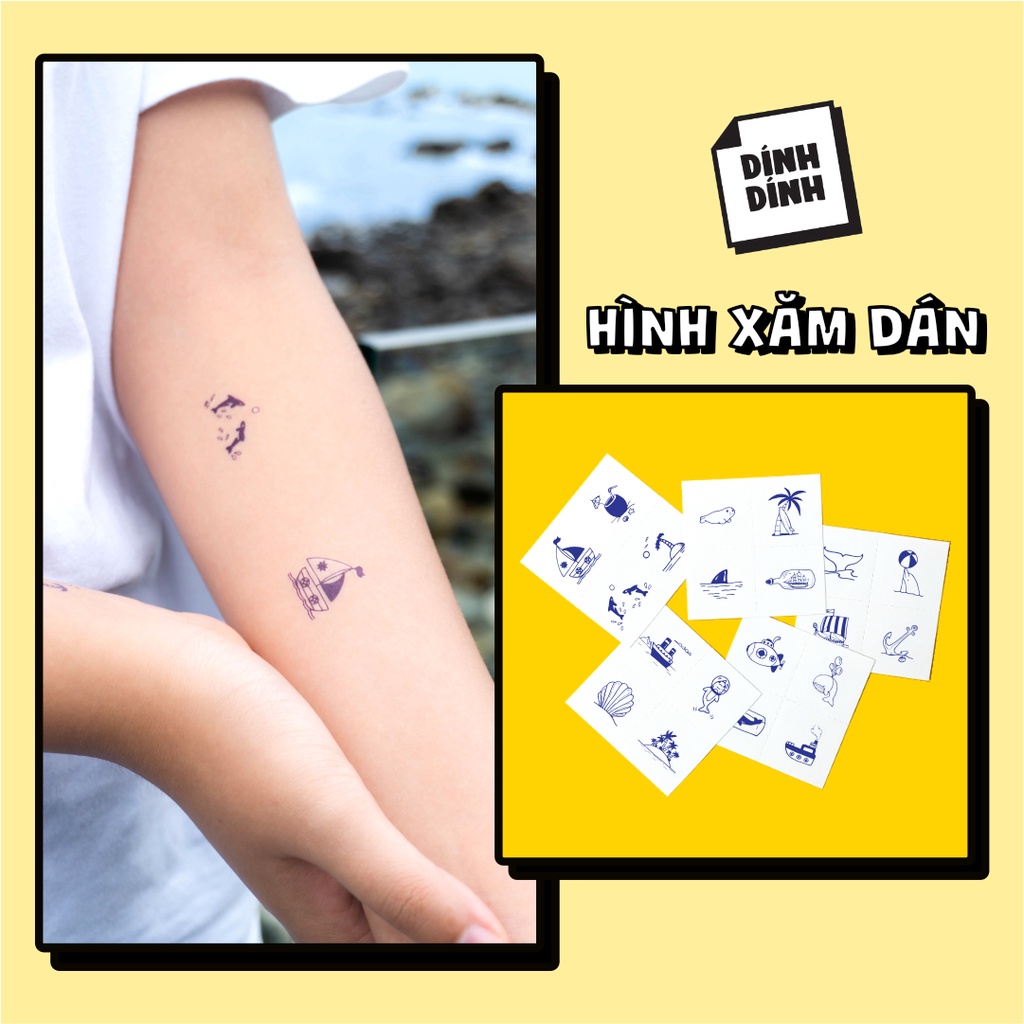 20 Hình Xăm Dán Chống Nước Dính Dính Marine Life Collection Designed by Artists Dán Trong 30 Giây
