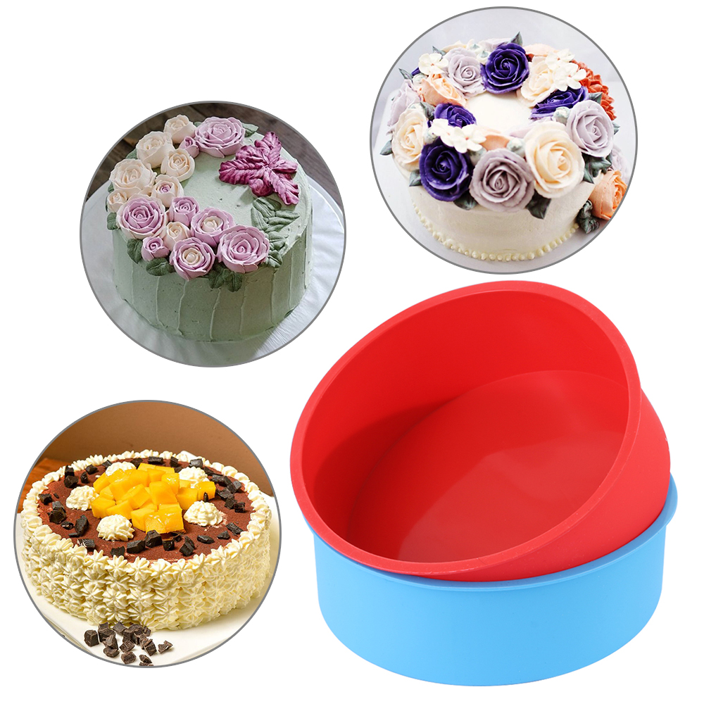 Khuôn silicon làm bánh hình tròn kích thước 4 / 6inch