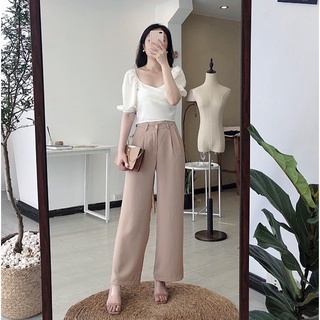Áo Croptop tay bồng Croptop tay bồng chất lụa Hàn sanh chảnh dễ thương