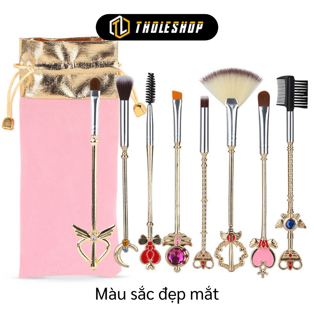 Cọ Trang Điểm - Bộ 6 Cọ Makeup Cá Nhân Kiểu Thủy Thủ Mặt Trăng Đáng Yêu Kèm Túi 8825