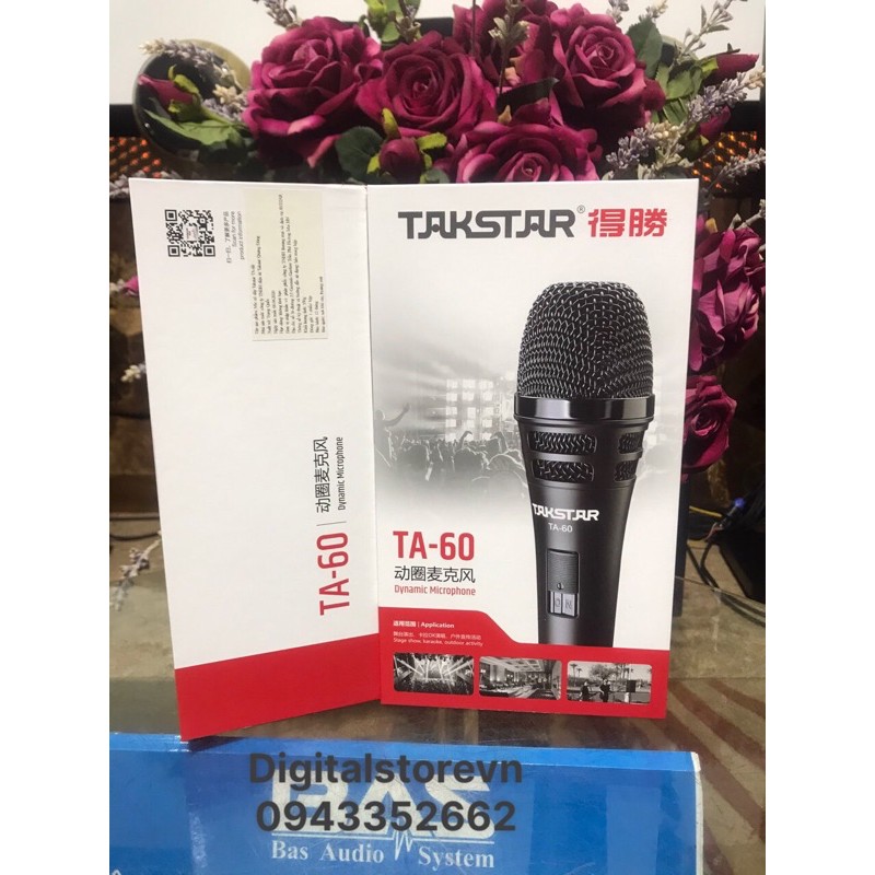 Micro karaoke có dây cao cấp Takstar TA-60. Mic có dây hát karaoke Takstar TA60