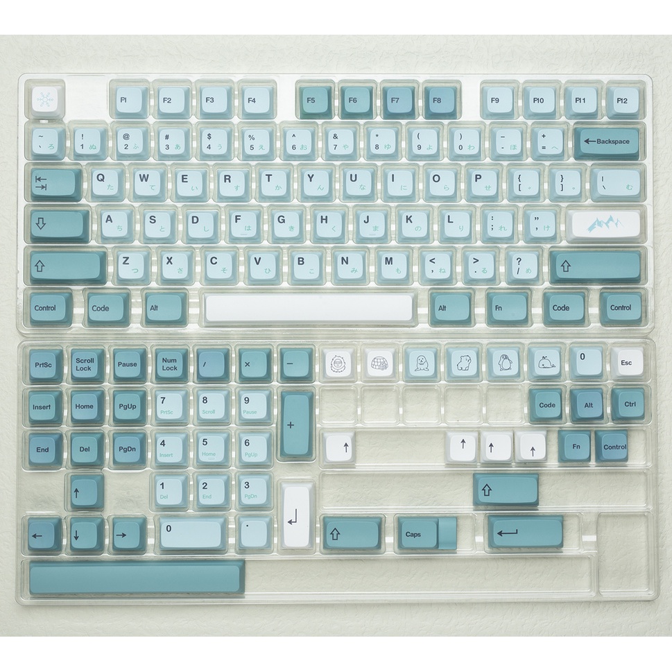 125 phím Iceberg Keycap XDA Cấu hình PBT DYE-SUB bàn phím cơ học Keycaps