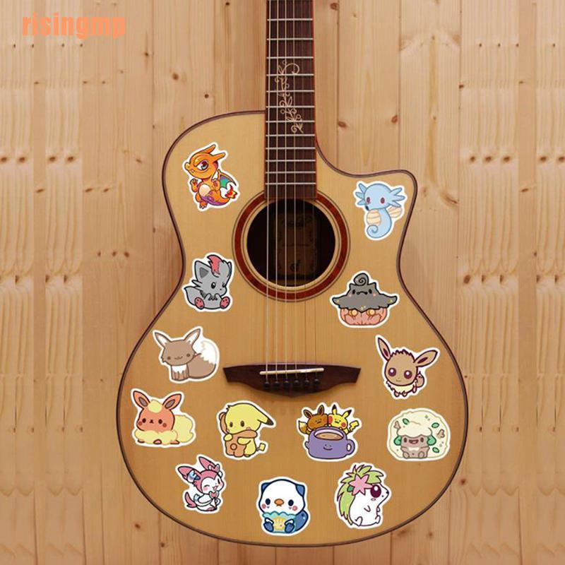 Bộ 50 Miếng Dán Trang Trí Hình Pokemon Pikachu Dễ Thương