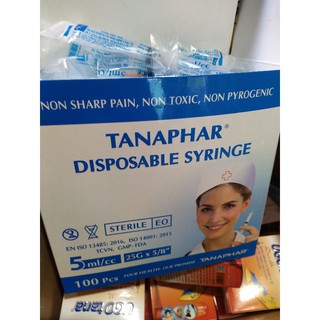 Combo 10 BƠM TIÊM VÔ TRÙNG 5ML TANAPHAR