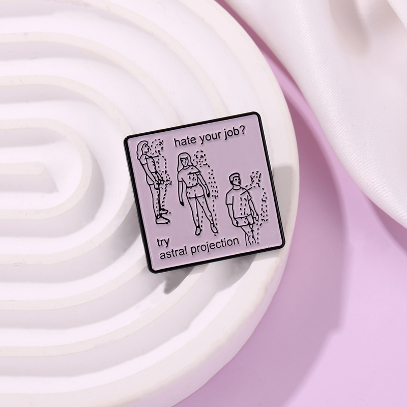 Ghim Cài Áo Hình Chữ Hate Your Job Ngộ Nghĩnh