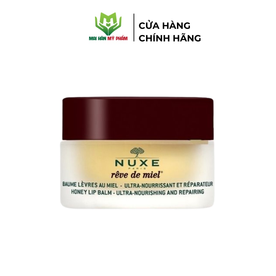 Sáp dưỡng môi dạng hũ Nuxe Reve De Miel Honey Lip Balm Ultra-Nourishing And Repairing 15g