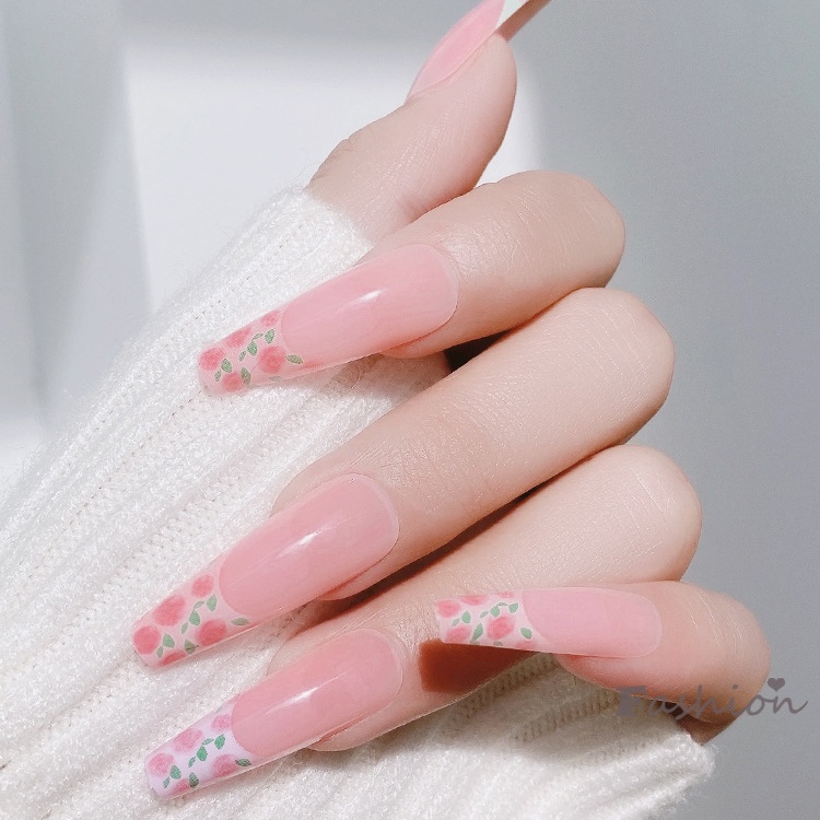 Bộ 24 Móng Tay Giả Bền Bỉ Che Phủ Toàn Diện Dùng Trang Trí Móng Tay Cho Nữ