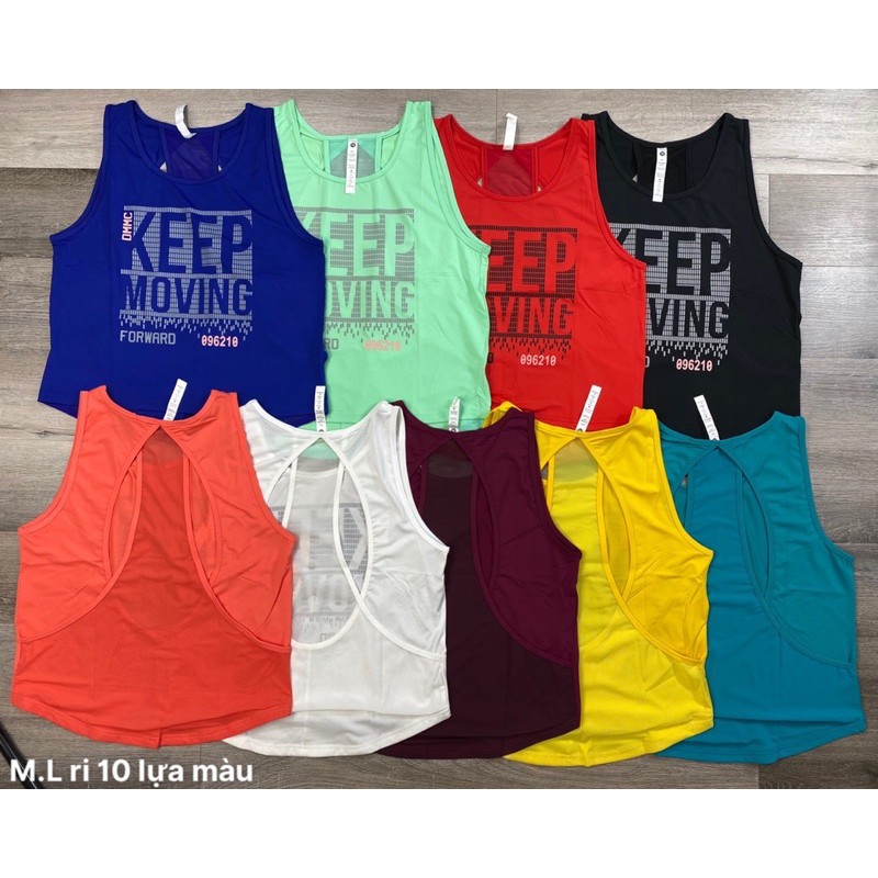 ÁO TANKTOP TẬP GYM NỮ KEEP - Tanktop vải thun phối lưới lưng siêu đẹp