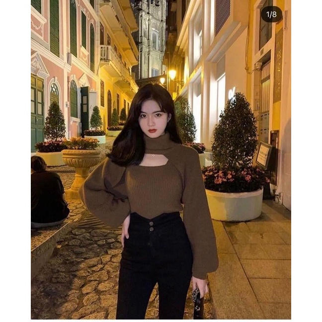 Set áo 3 lỗ kèm khoát ngoài tay dài chất thun gân xinh xắn