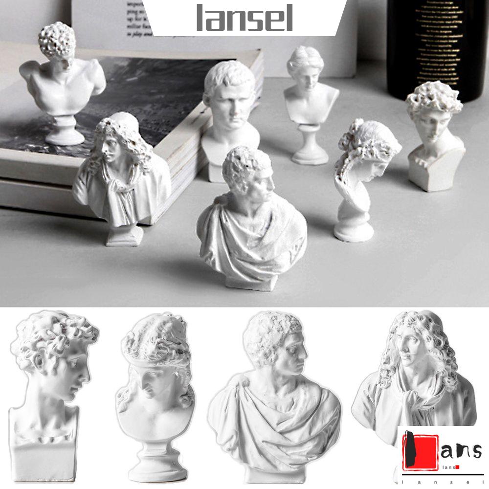 Đồ trang trí Tượng Điêu Khắc Thủ Công Bằng Thạch Cao Phong Cách Bắc Âu Để Bàn Trang Trí Nhà Cửa