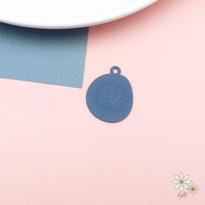 【kifli】Vòng cổ Mặt Hình Mặt Cười Màu Xanh Dương Thời Trang Cho Nữ