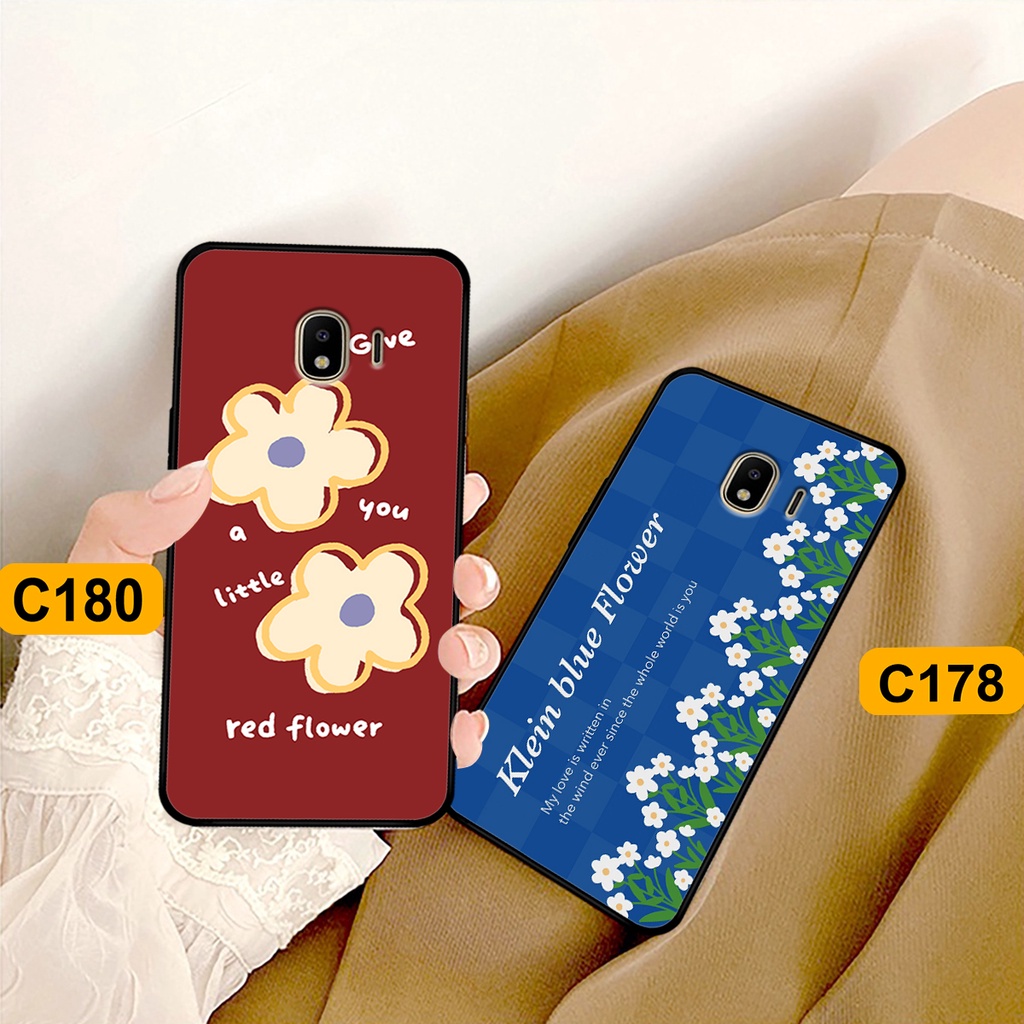 Ốp Samsung J4 2018 in hình hoa cỏ nhẹ nhàng,họa tiết caro xinh xắn.ốp lưng chống sốc