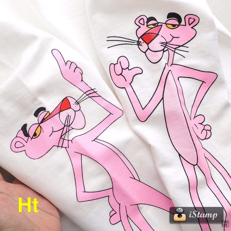 Áo thun trắng dài tay 2 tay in báo Hồng