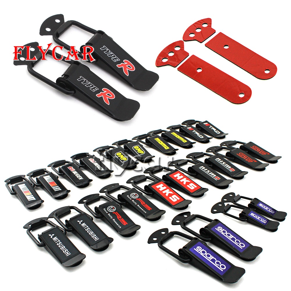 Set 2 Kẹp Khóa Cố Định Tấm Cản Trước Xe Hơi Sparco Mugen Nismo MOMO Ralliart HKS OMP TRD STI TYPE-R